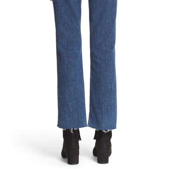 Frame Denim Le High Straight Carroll Distressed Staggered Raw Hem Jeans, Size 25 - Picture 3 of 15